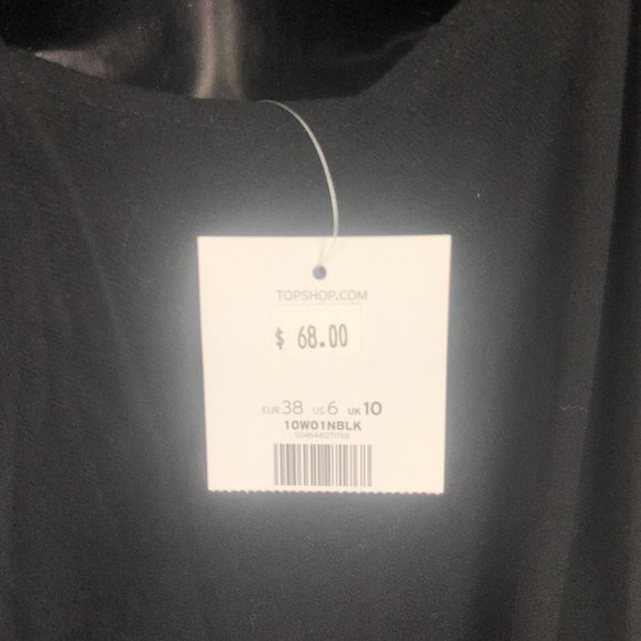 Topshop Summer Black Dress Size 6 - Picture 4 of 7